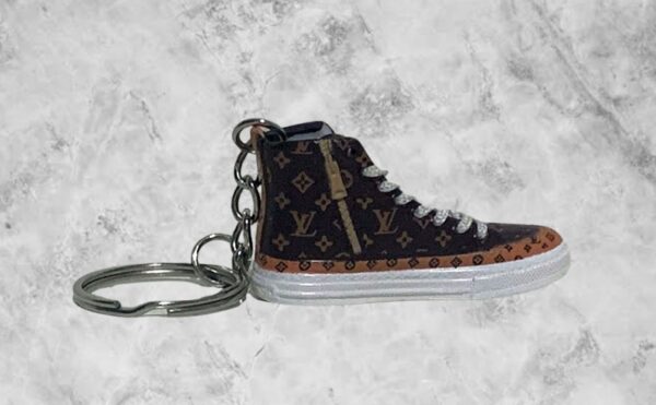 Louis Vuitton Brown & White Keyring