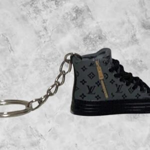 Louis Vuitton Grey & Black Keyring