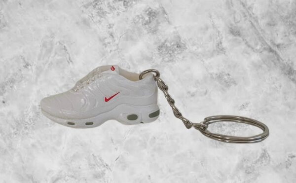 Nike White Tn Keyring