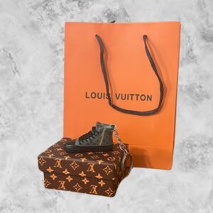 Set of Louis Vuitton Grey & Black Keyring